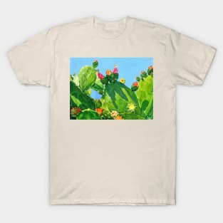 Cactus flowers oil painting T-Shirt